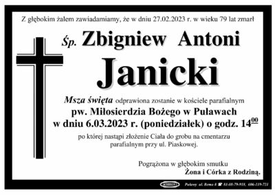 Janicki Zbigniew Antoni