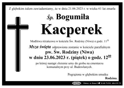 Kacperek Bogumiła