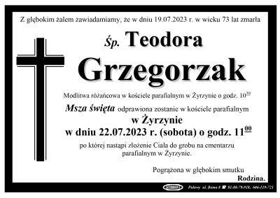 Grzegorzak Teodora