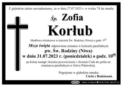 Korłub Zofia