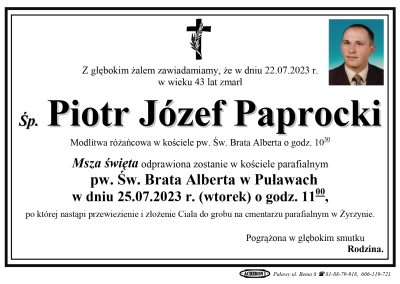 Paprocki Piotr Józef