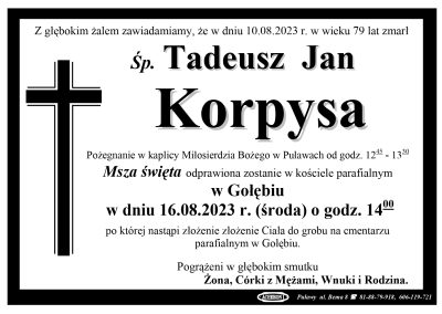 Korpysa Tadeusz Jan