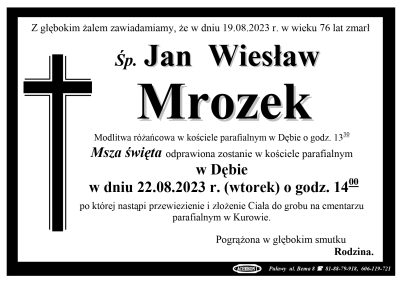 Mrozek Jan Wiesław