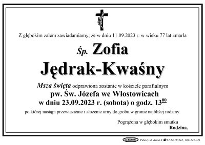 Jędrak-Kwaśny Zofia