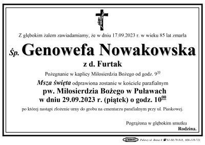 Nowakowska Genowefa
