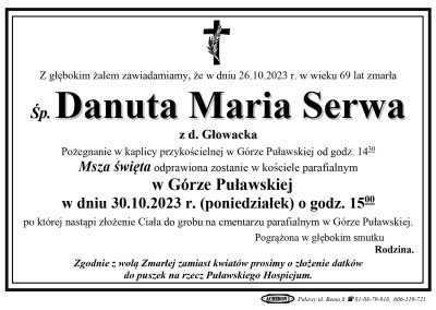 Danuta Maria Serwa