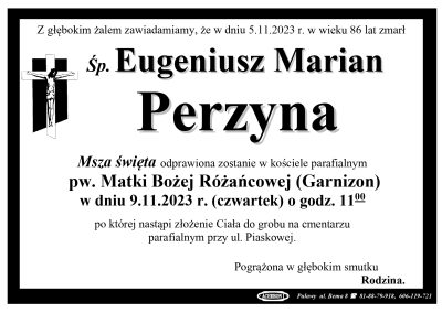 Perzyna Eugeniusz Marian