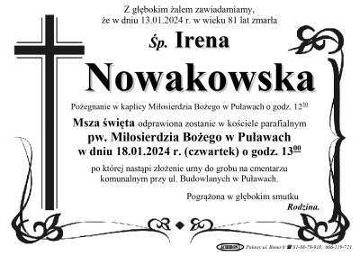 Nowakowska Irena