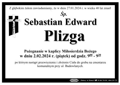 Plizga Sebastian Edward
