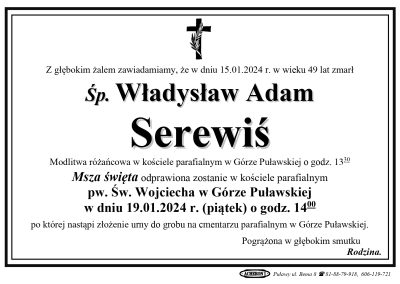 Serewiś Władysław Adam