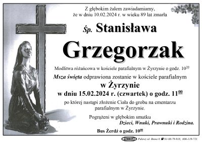 Grzegorzak Stanisława