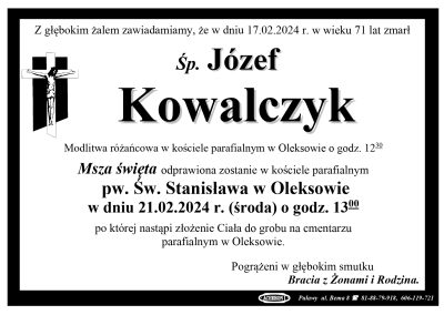 Kowalczyk Józef