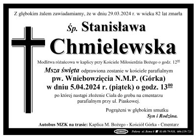 Chmielewska Stanisława
