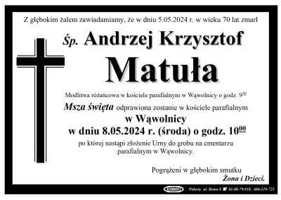 Matuła Andrzej Krzysztof
