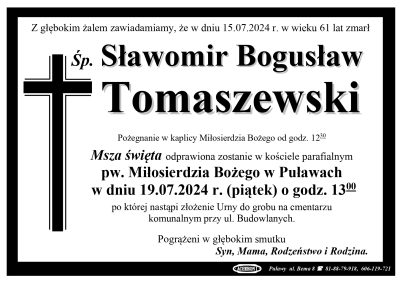 Tomaszewski Sławomir Bogusław