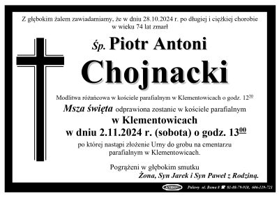 Chojnacki Piotr Antoni