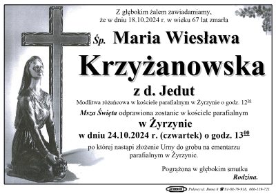 Krzyżanowska Maria Wiesława