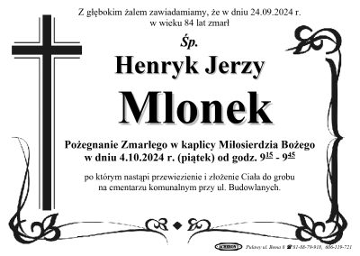 Mlonek Henryk Jerzy