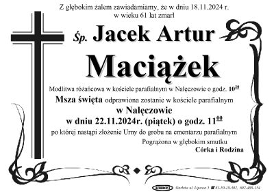 Maciążek Jacek Artur