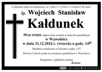 Kałdunek Wojciech Stanisław