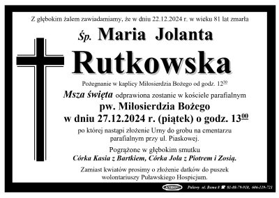 Rutkowska Maria Jolanta