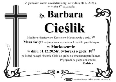 Cieślik Barbara