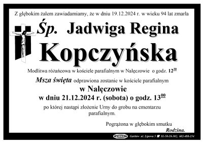 Kopczyńska Jadwiga Regina