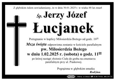 Łucjanek Jerzy Józef