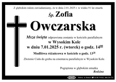 Owczarska Zofia