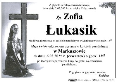 Łukasik Zofia