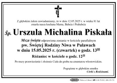 Piskała Urszula Michalina