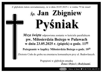 Pyśniak Jan Zbigniew