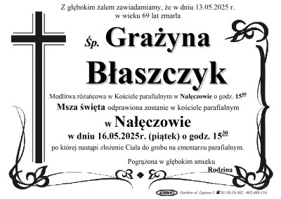 Błaszczyk Grażyna