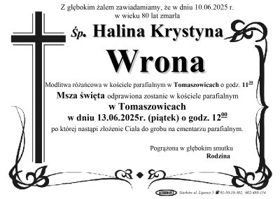 Wrona Halina Krystyna
