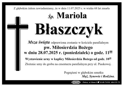 Błaszczyk Mariola