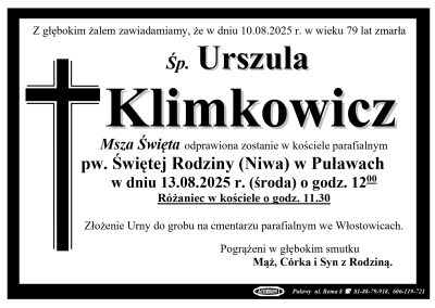 Klimkowicz Urszula