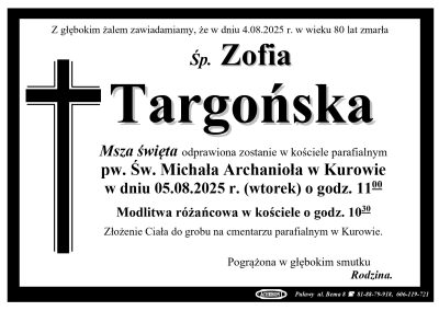 Targońska Zofia