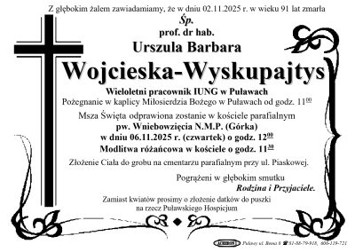 Wojcieska-Wyskupajtys Urszula Barbara
