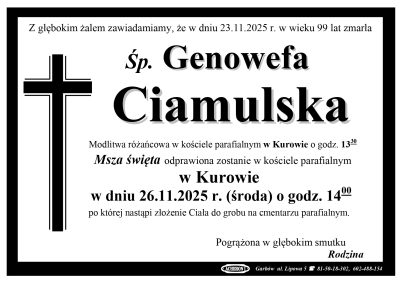 Ciamulska Genowefa
