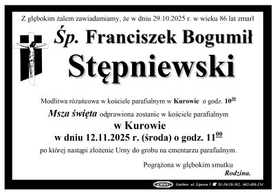 Stępniewski Franciszek Bogumił