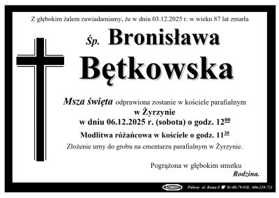Bętkowska Bronisława