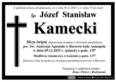 Kamecki Józef Stanisław