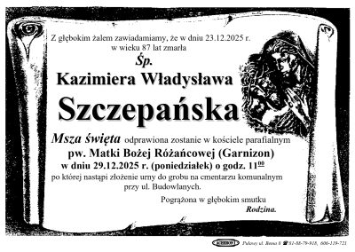 Szczepańska Kazimiera Władysława