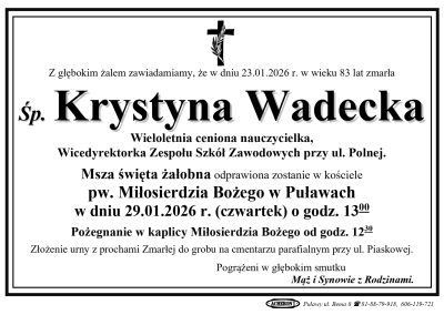 Wadecka Krystyna