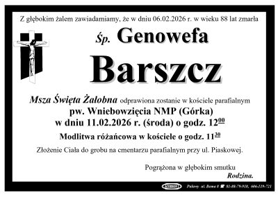 Barszcz Genowefa
