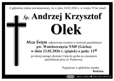 Olek Andrzej Krzysztof