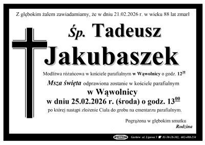 Jakubaszek Tadeusz