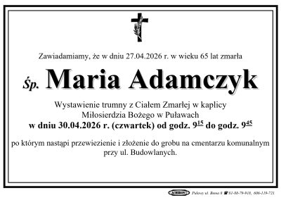 Adamczyk Maria