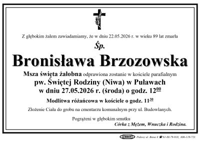 Brzozowska Bronisława
