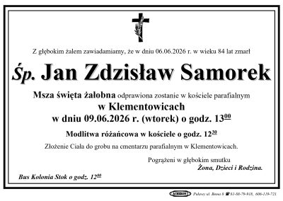 Samorek Jan Zdzisław